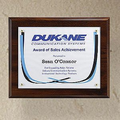 Genuine Walnut Certificate/Overlay Plaque (9"x7")